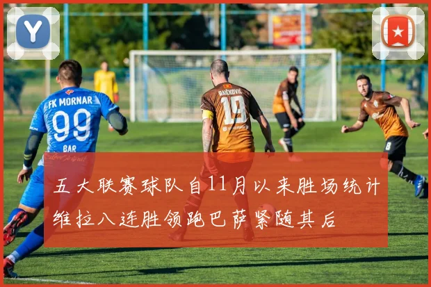 五大联赛球队自11月以来胜场统计维拉八连胜领跑巴萨紧随其后